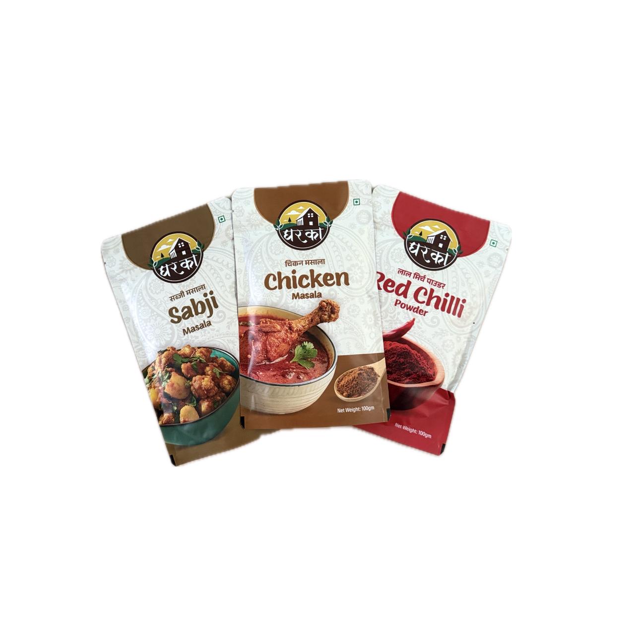 Sabji & Chicken Masala Red Chilly Combo (3 Pack)